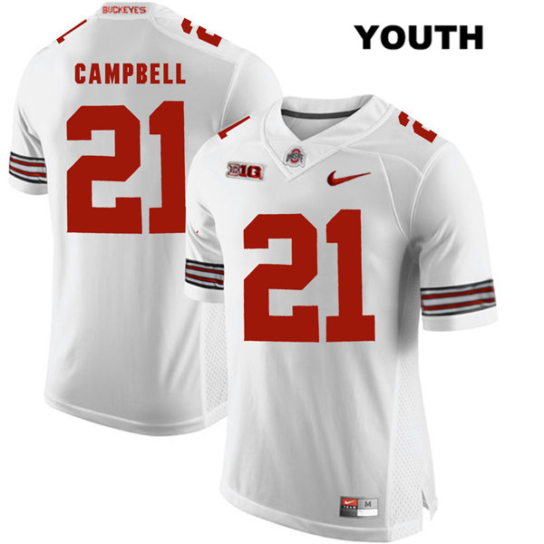 Ohio State Buckeyes Youth Parris Campbell #21 White Authentic Nike College NCAA Stitched Football Jersey DD19J63OF